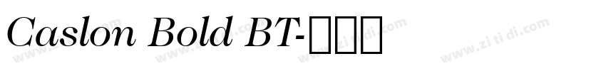 Caslon Bold BT字体转换